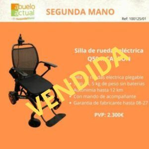 Silla de ruedas eléctrica Q50 R CARBON de 2ª mano - Imagen 1